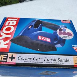 Ryobi  Cordless Finish Sander P400  18V Power Tool,  with pads , Tool Only .New Open Box 