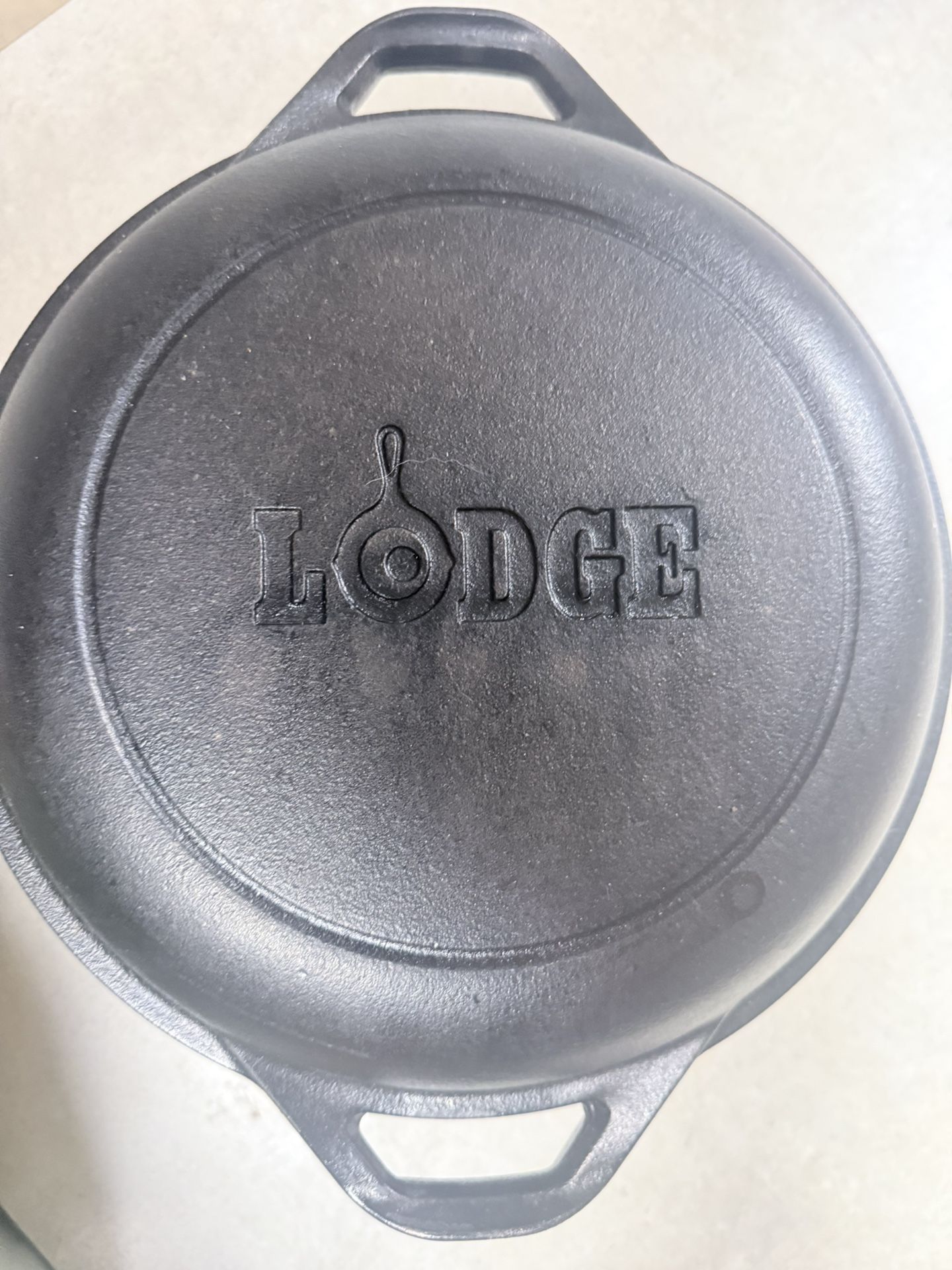 Lodge Cast Iron Cookware Set – Dutch Oven + Skillet + Grill Pan – $65OBO