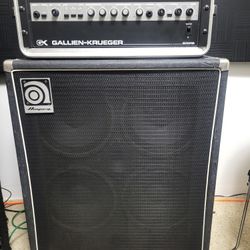 Gallon Krueger 800RB Bass Amp  and Ampeg   4 10s Classic Bass Cabinet 