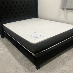 Queen Size Bed Frame With Mattress 