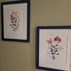 Now Only $10 For The Set Of 2 Beautiful Minimalist Print Water Color Artwork s.  New, Never Used.