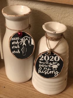 2020 Stink Stank Stunk Mask Ornament, Cute Funny You’ll go down in history, Pandemic, Custom made to order.