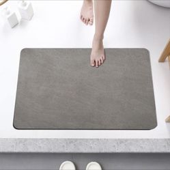 Bath Mats for Bathroom Non Slip Grey Memory Foam 