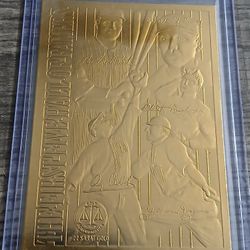 The First Five Hall of Famers" 22 Karat Gold Baseball Card 