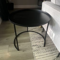 Black Metal Side Tables (Set of 2)