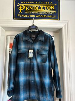 Pendleton board shirt Black/Blue XL Reg NWT