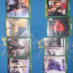 Xbox Games top row 10 each bottom row 5 each