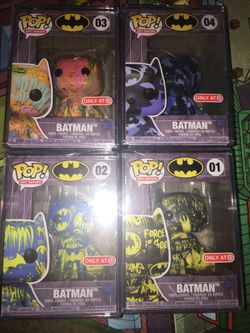 Batmans art series funko pops