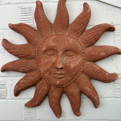 Terracotta Sun 20  inches tall 20 inches long
