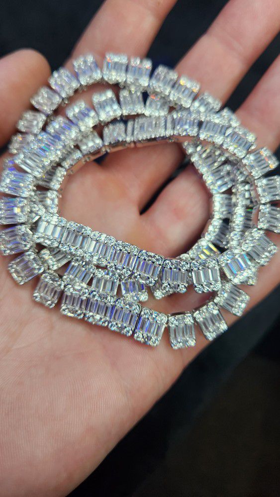 8mm Iced Out Baguette Tennis Chain 
