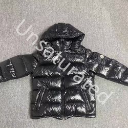 NEW Moncler Men's Maya Quilted Shell Hooded Down Jacket in Black size 3