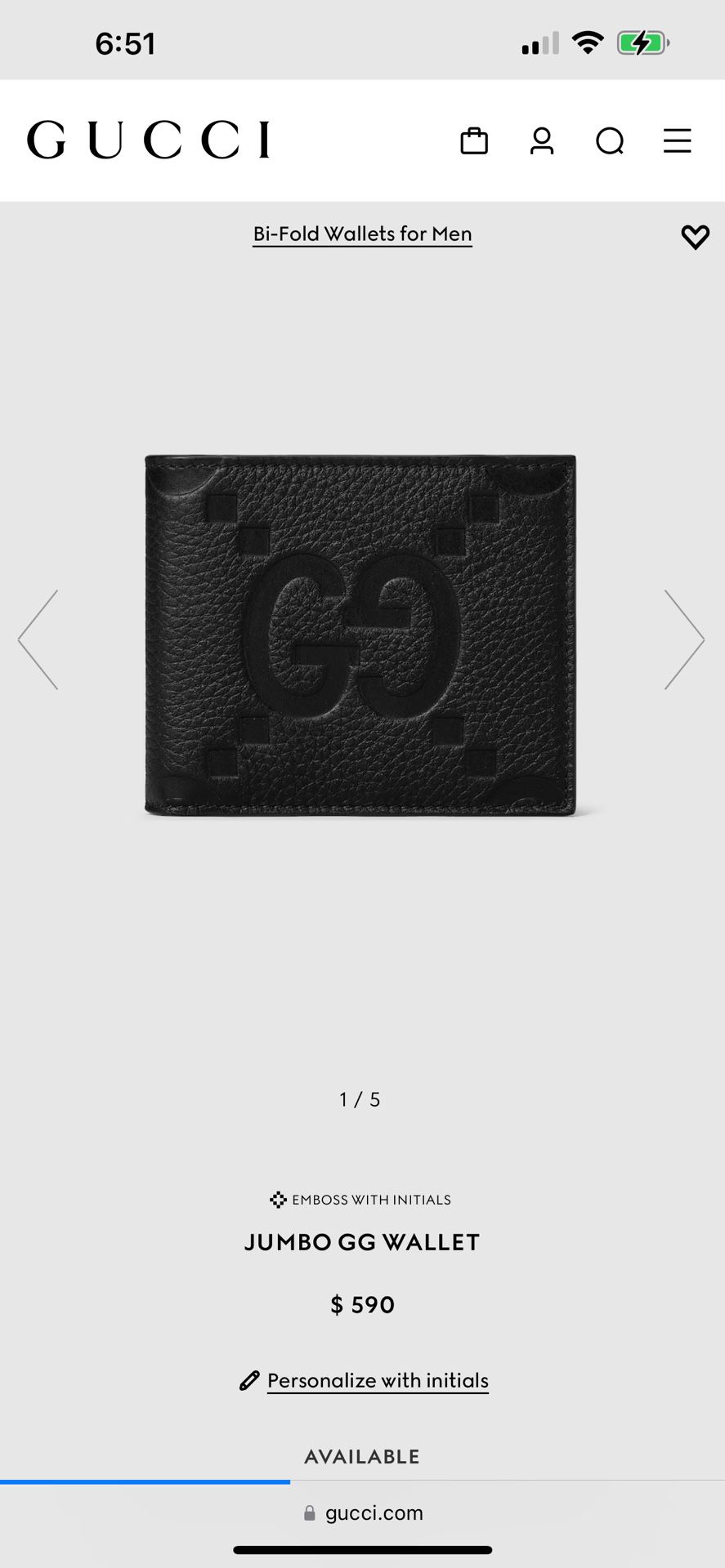 Gucci GG Jumbo Logo Wallet 