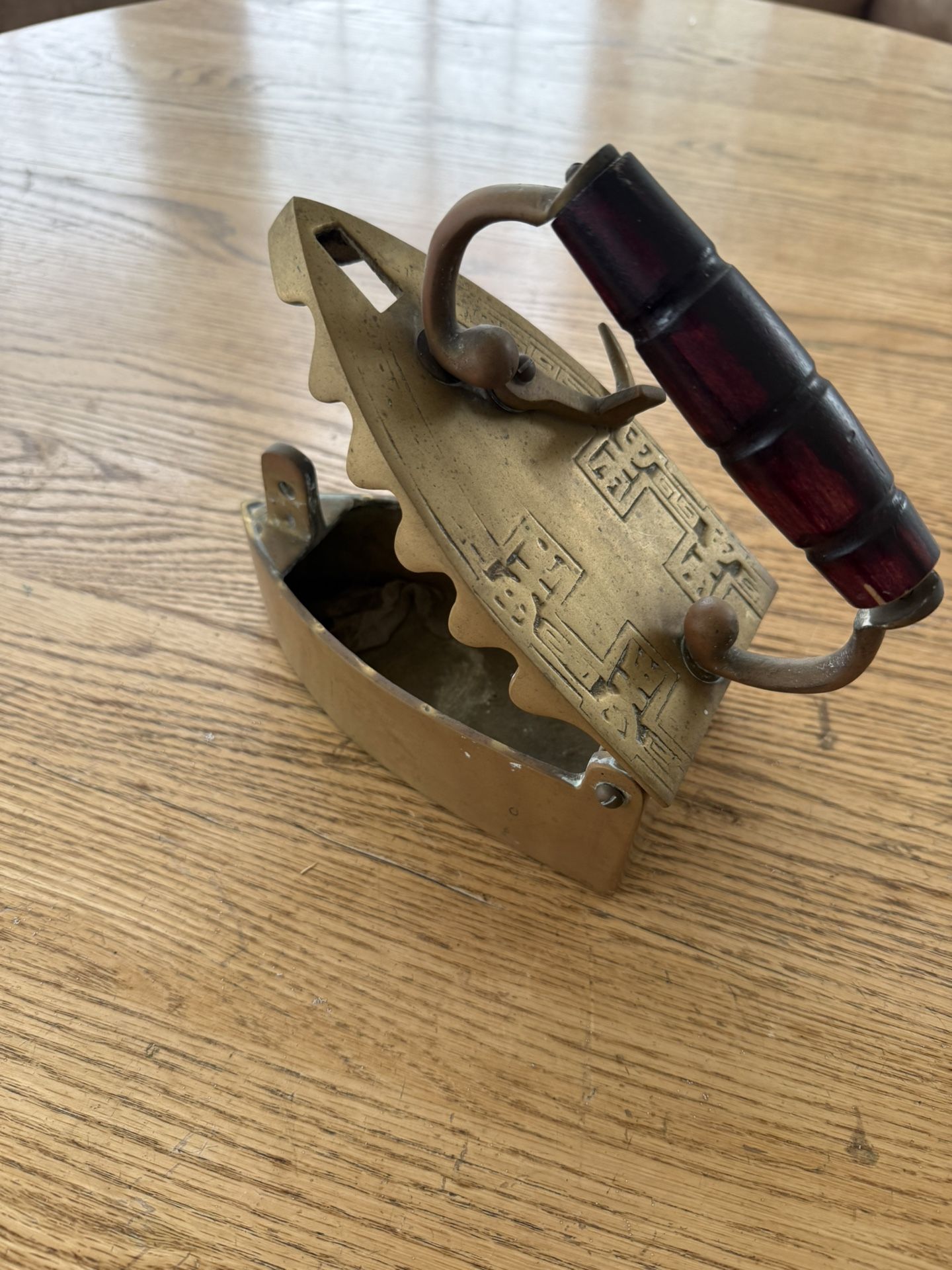 Vintage Brass Coal Clothes Iron