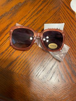 Fossil Women's Square Sunglasses in Rose/Silver