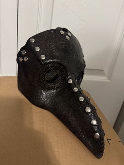 Black Studded Plague Doctor Mask Gothic Steampunk Halloween