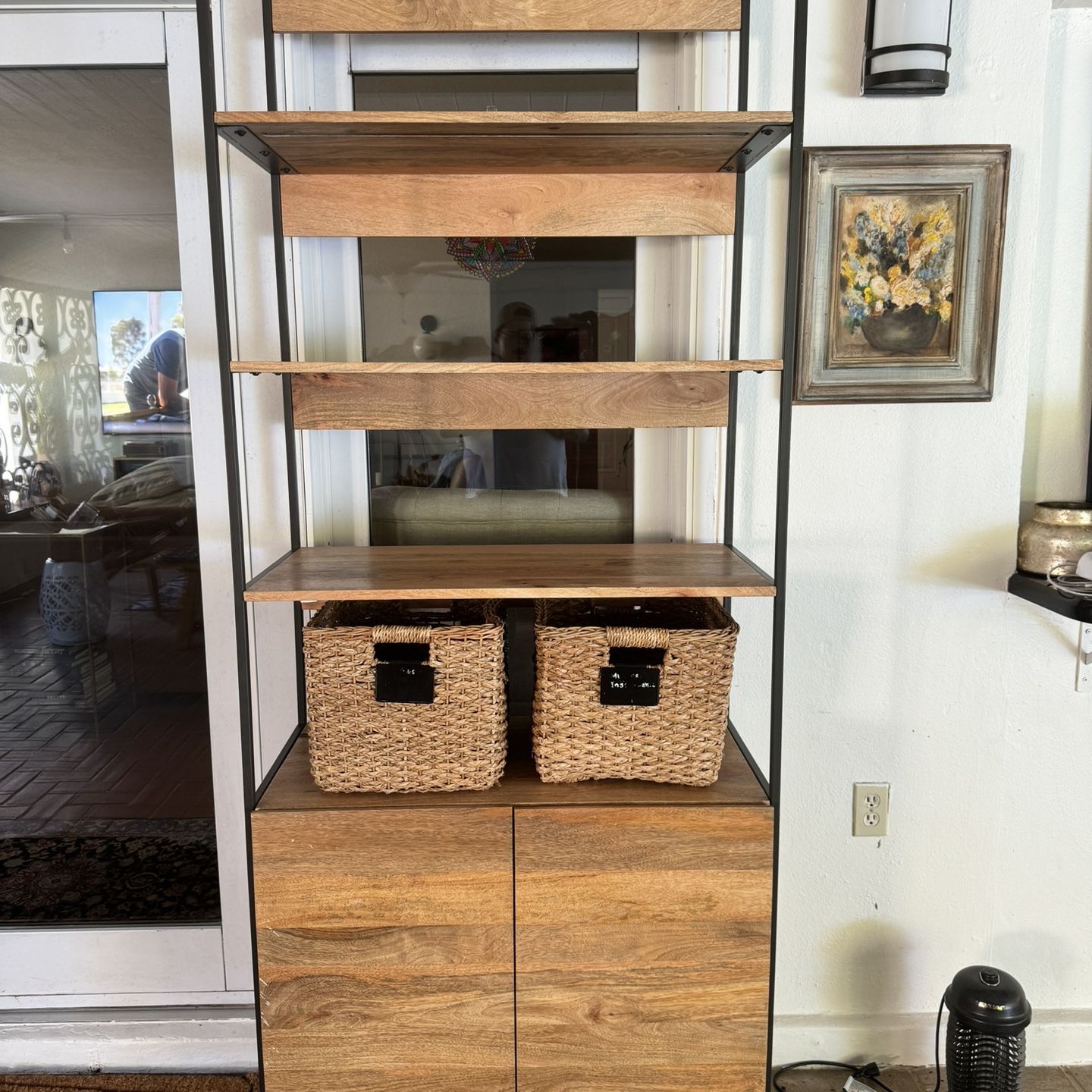 west elm industrial bookcase in Mangowood