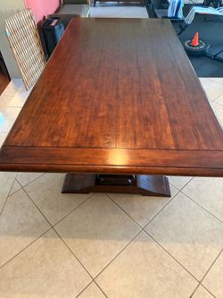 High-End Solid Wood 86” Dining Table – Double Pedestal