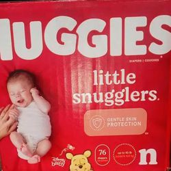 Huggies Little Snugglers Size Newborn Baby With A (76) Count Per Box For $20 