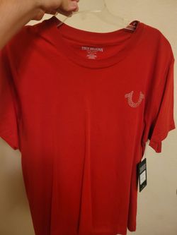 True Religion Red Crew Neck T-Shirt Large