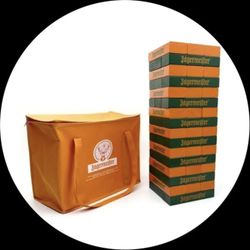 Jägermeister Giant Wood BlockSet - Never Used w/ Carrying Bag