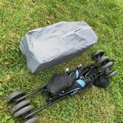 A Nice Playpen, Coming With Everything.  A  Good Quality Stroller With A Bag For Diapers And Drinks (NO SHIPPING)