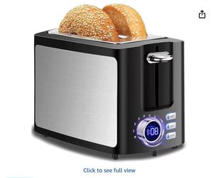 2 Slice Toaster with Digital Timer