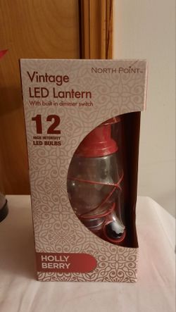 North Point Vintage Red Lantern-New In Box 