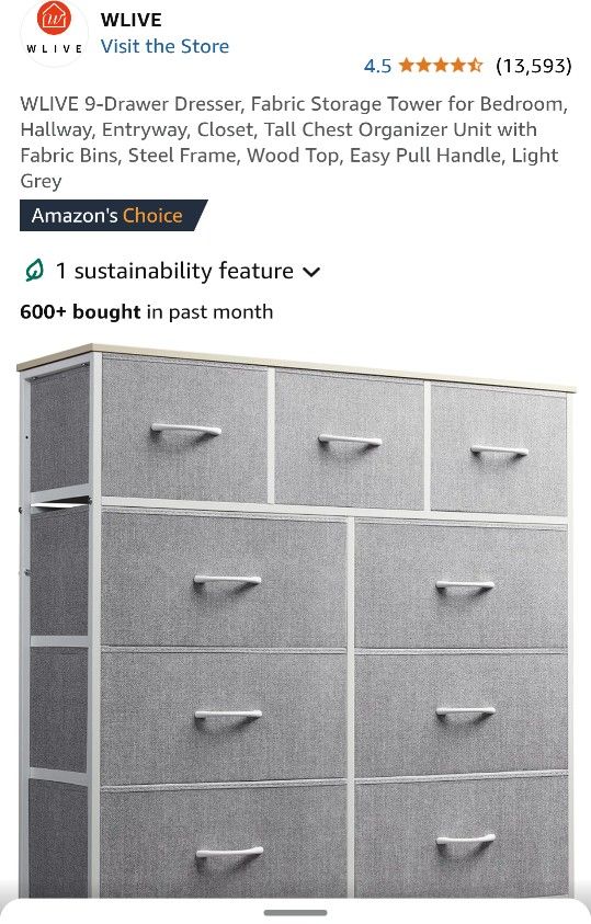 Storage Dresser, Open Box Never Used