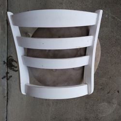 3 White Bar Stools 