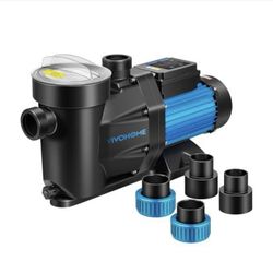 VIVOHOME 2.0 HP Powerful Self Primming 7140 GPH Swimming Pool Pump w/Timer for Inground Pool 1.5" & 2.0" PVC Pipe Fittings 115V Energy Saving w/Strain