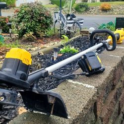 DeWalt Weed Waker With Charger And 2 Batteries 