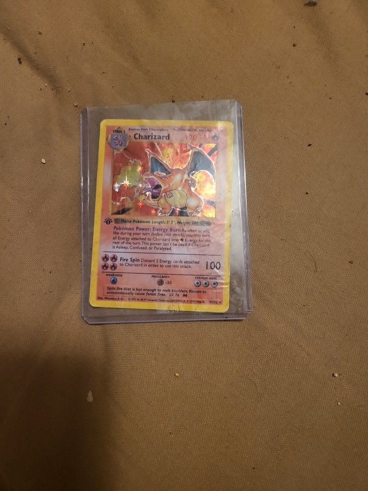 First edition Charzard not in very good condition