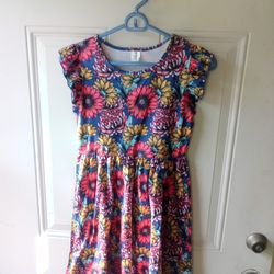 LUOUSE Girls Elegant Ruffle Sleeve Stretchy Causal Flower Dresses 4-12 T
