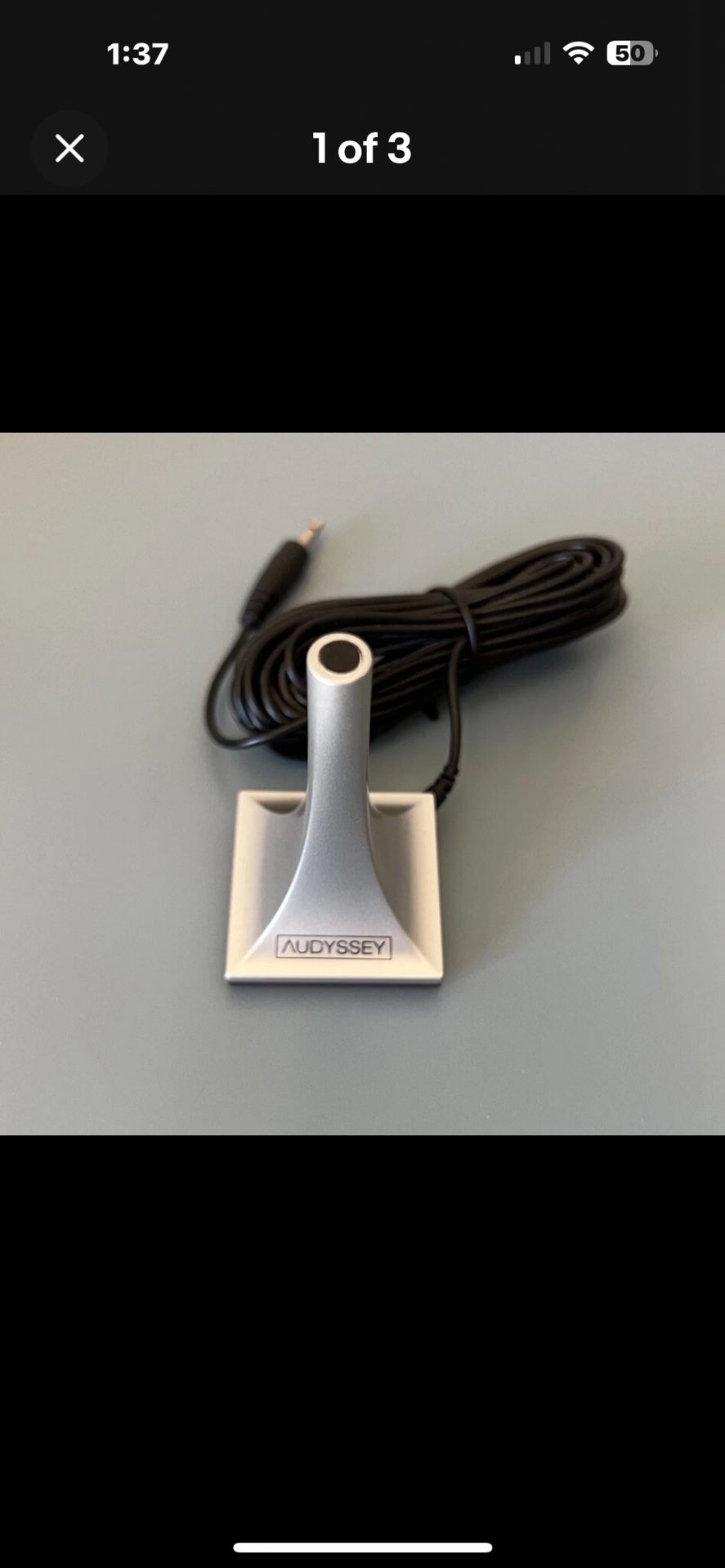 Audyssey Silver Calibration Microphone For Onkyo, Denon, Marantz Home Receivers