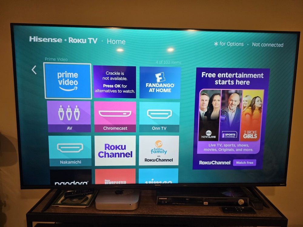 59" Hisense 4K Smart Roku Tv