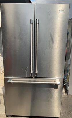 Beko 3-Door Silver Refrigerator

