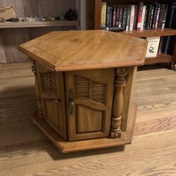 Solid Oak End Hexagon Coffee Table