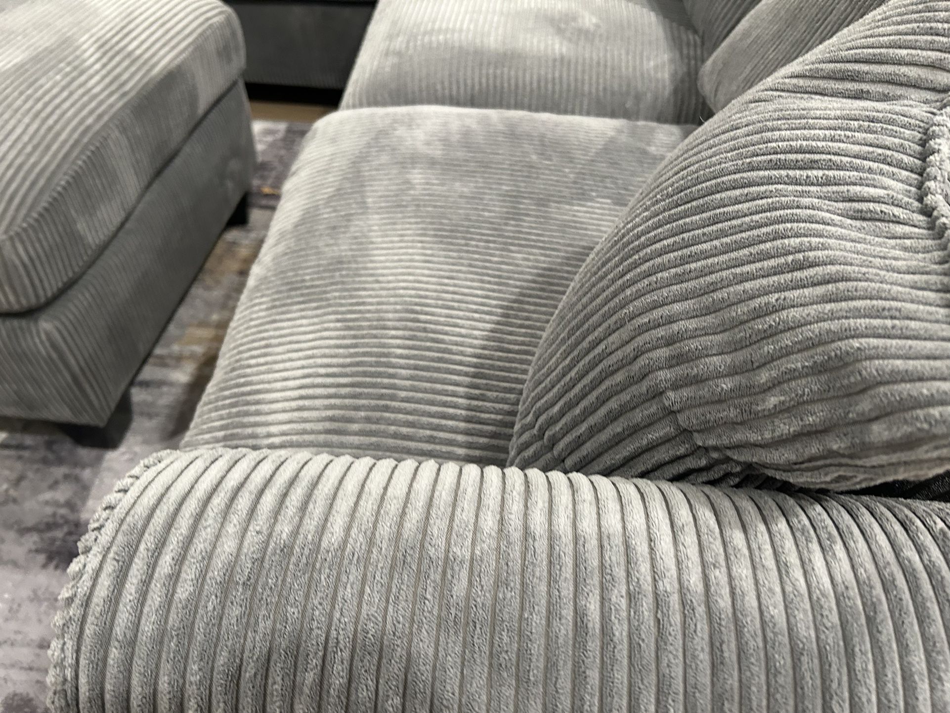 Brand New Super Plush Comfy Corduroy Sectional Set