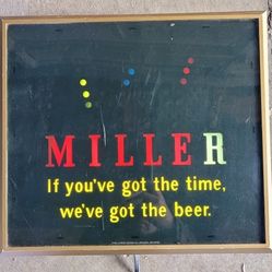 Vintage Miller Brewing F-1077 Bouncing Ball Motion Lighted Beer Sign - Working