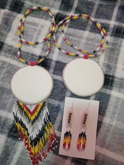 HIS & HERS MEDALLIONS W/ Matching Dagling Earrings Thumbnail