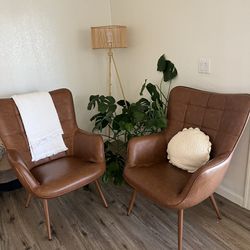 2 Leather Chairs 