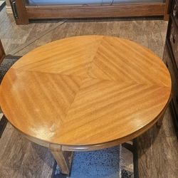Antique MCM Cocktail Table Blonde Mahogany