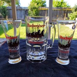 Clydesdale Budweiser Glass Cups