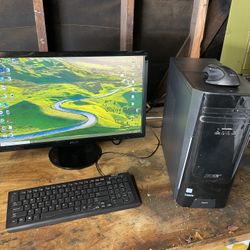 Acer Desktop Computer/ Monitor