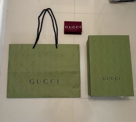 Gucci Empty Shoe Box & Shopper Bag