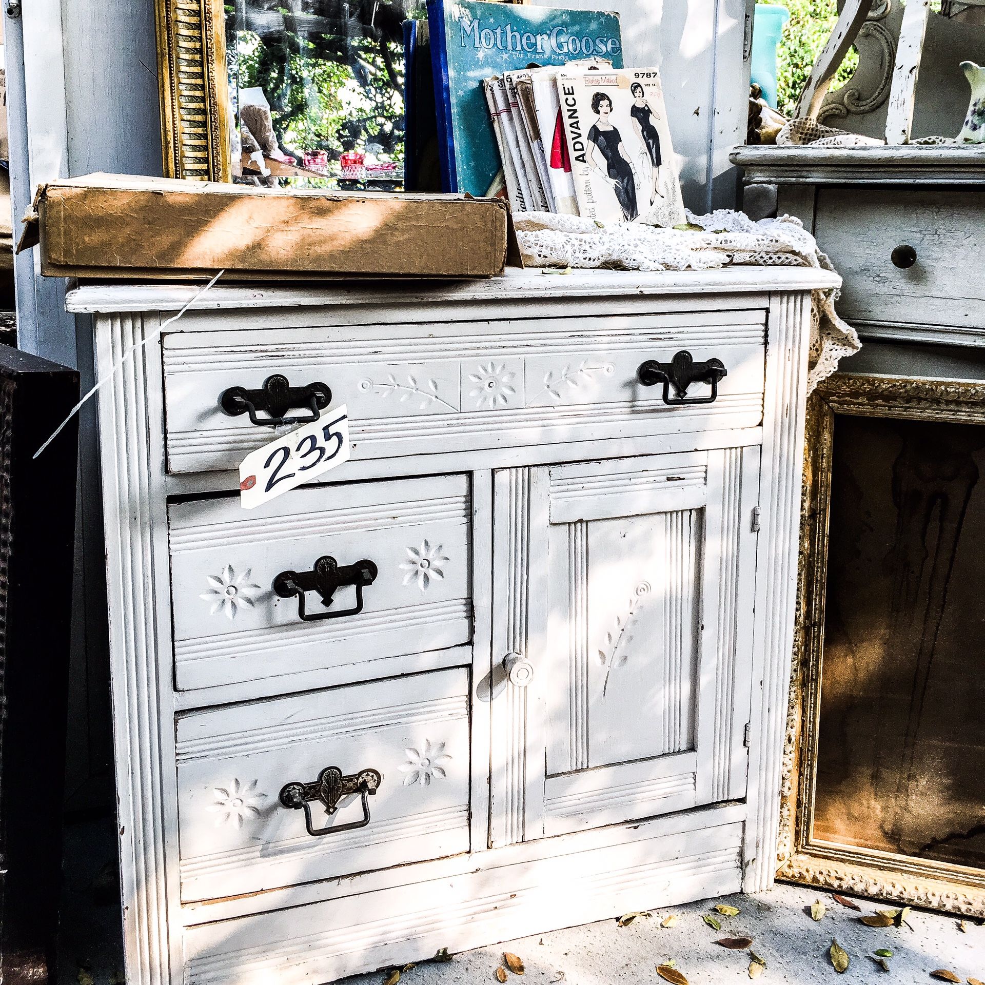 Victorian Eastlake Painted Washstand