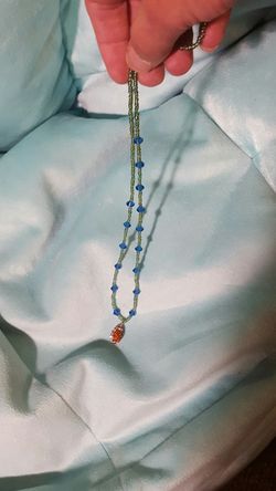Handcrafted Seahawks colors Swarovski Crystal necklace