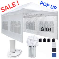 10x20 Pop up Canopy Tent, Protable Canopy Tent with Sidewalls Waterproof Commercial Pop up Tent for Parties, Wedding, Camping, Courtyard with Carry ba