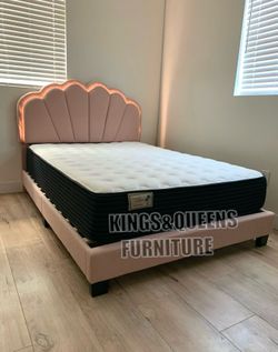 New full bed frame with mattress