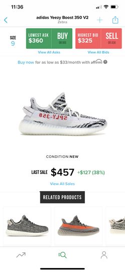 Yeezy Zebra 9 Dead Stock